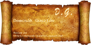 Demcsák Gusztáv névjegykártya